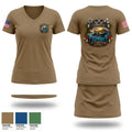 LOGSU-8 Women's Short Sleeve V-neck Shirt - 1