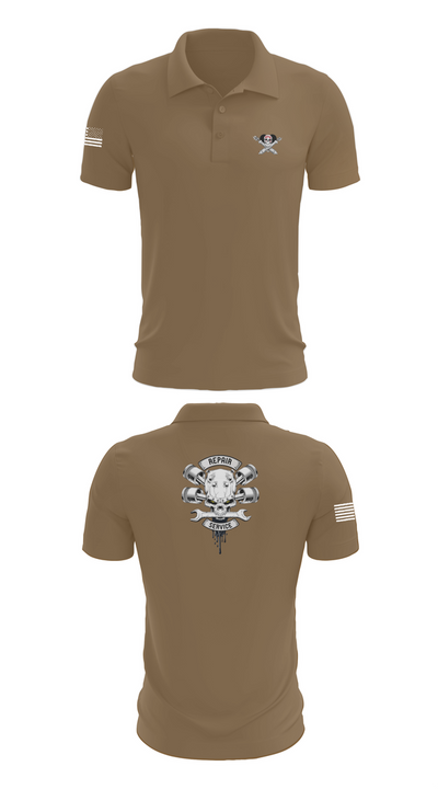 1-320th FAR FOX CO 66582202 Short Sleeve Performance Polo - 7