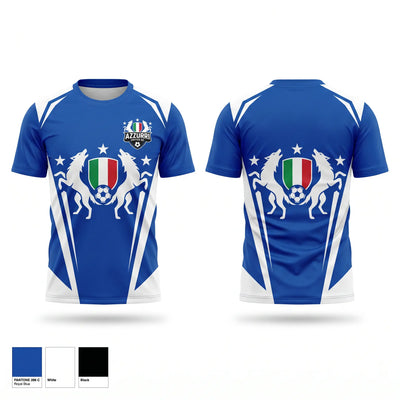 AZZURRI UNITED Soft Poly Tee Cotton Like Feel - 1