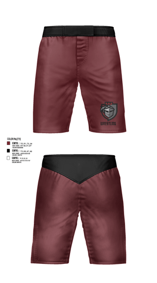Fight Shorts, Lansingburgh Knights, Wrestling, Teamtime, Team time, sublimation, custom sports apparel, team uniforms, spirit wear, spiritwear, sports uniforms, custom shirts, team store, custom team store, fundraiser sports, apparel fundraiser