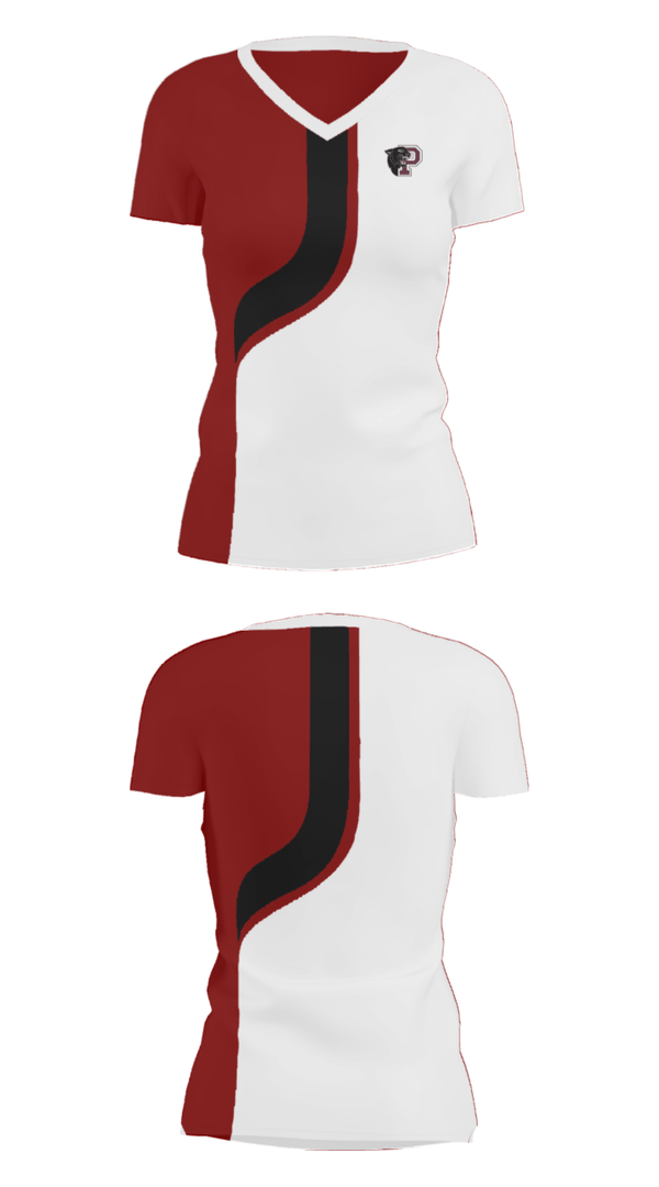 Women's Short Sleeve Vneck Shirt, Princeton High School Baketball, Men's Basketball, Teamtime, Team time, sublimation, custom sports apparel, team uniforms, spirit wear, spiritwear, sports uniforms, custom shirts, team store, custom team store, fundraiser sports, apparel fundraiser