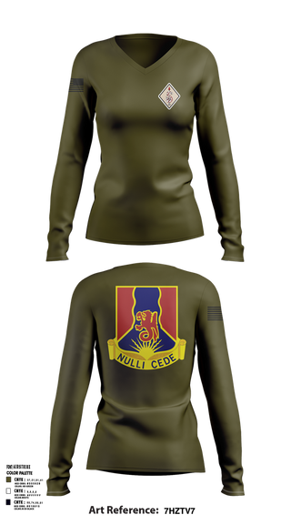 Womens Long Sleeve Vneck Shirt, 249TH RTI, National Guard, Teamtime, Team time, sublimation, custom sports apparel, team uniforms, spirit wear, spiritwear, sports uniforms, custom shirts, team store, custom team store, fundraiser sports, apparel fundraiser