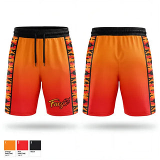 Athletic Shorts With Pockets, Fuego, Softball, Teamtime, Team time, sublimation, custom sports apparel, team uniforms, spirit wear, spiritwear, sports uniforms, custom shirts, team store, custom team store, fundraiser sports, apparel fundraiser