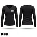 Waco ISD 38093223 Women's Long Sleeve V-neck Shirt - 1
