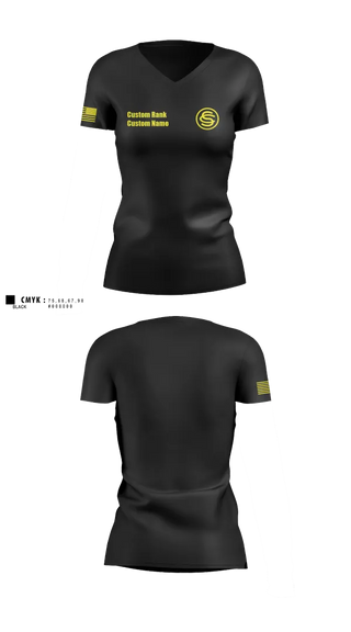 Womens Short Sleeve Vneck Shirt, NEMESIS, Army, Teamtime, Team time, sublimation, custom sports apparel, team uniforms, spirit wear, spiritwear, sports uniforms, custom shirts, team store, custom team store, fundraiser sports, apparel fundraiser