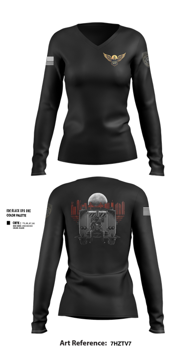 CHP- GGD WST 25577608 Women's Long Sleeve V-neck Shirt - 101