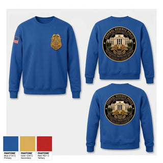 Crew Neck Sweatshirt, Federal Reserve Law Enforcement Unit, Police, Teamtime, Team time, sublimation, custom sports apparel, team uniforms, spirit wear, spiritwear, sports uniforms, custom shirts, team store, custom team store, fundraiser sports, apparel fundraiser