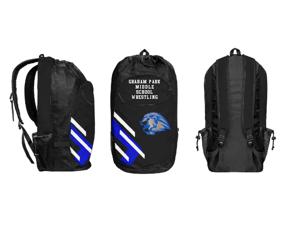 Gear Bag, Graham Park Middle School Wrestling, Wrestling, Teamtime, Team time, sublimation, custom sports apparel, team uniforms, spirit wear, spiritwear, sports uniforms, custom shirts, team store, custom team store, fundraiser sports, apparel fundraiser