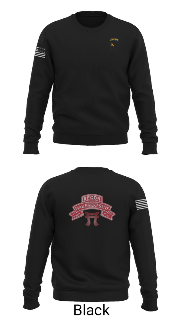 Crew Neck Sweatshirt, 1-33 CAV, Army, Teamtime, Team time, sublimation, custom sports apparel, team uniforms, spirit wear, spiritwear, sports uniforms, custom shirts, team store, custom team store, fundraiser sports, apparel fundraiser