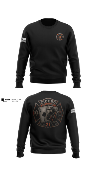 Crew Neck Sweatshirt, Cicero Fire Department, Fire Department, Teamtime, Team time, sublimation, custom sports apparel, team uniforms, spirit wear, spiritwear, sports uniforms, custom shirts, team store, custom team store, fundraiser sports, apparel fundraiser