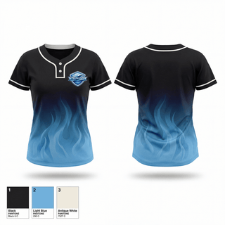 Two Button Softball Jersey, The Tsunamis, Softball, Teamtime, Team time, sublimation, custom sports apparel, team uniforms, spirit wear, spiritwear, sports uniforms, custom shirts, team store, custom team store, fundraiser sports, apparel fundraiser