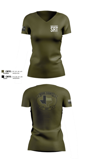Womens Short Sleeve Vneck Shirt, WARD COUNTY SRT, Police, Teamtime, Team time, sublimation, custom sports apparel, team uniforms, spirit wear, spiritwear, sports uniforms, custom shirts, team store, custom team store, fundraiser sports, apparel fundraiser