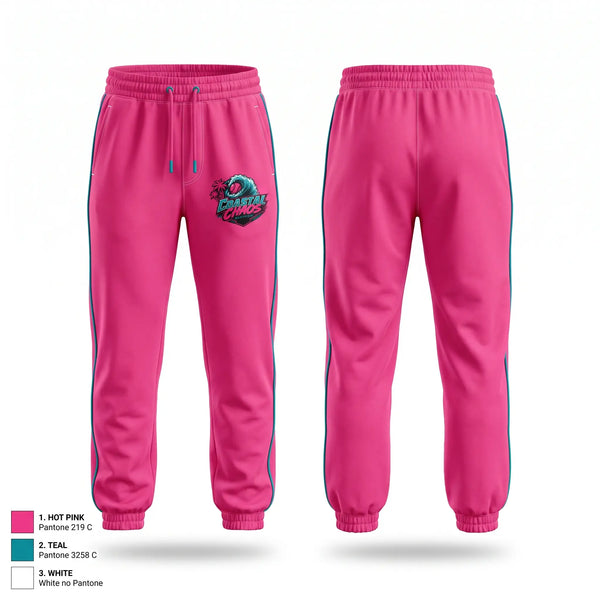 Sweatpants, Coastal Chaos, Softball, Teamtime, Team time, sublimation, custom sports apparel, team uniforms, spirit wear, spiritwear, sports uniforms, custom shirts, team store, custom team store, fundraiser sports, apparel fundraiser