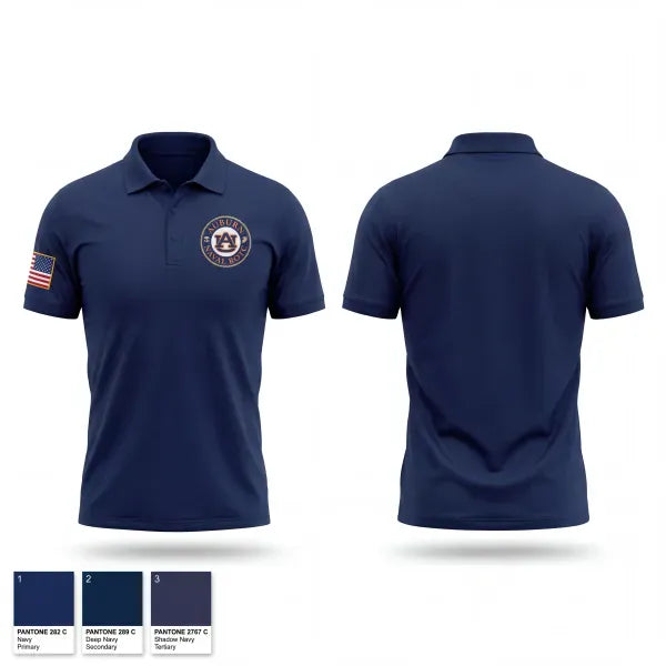 Short Sleeve Performance Polo, Auburn NROTC, Navy, Teamtime, Team time, sublimation, custom sports apparel, team uniforms, spirit wear, spiritwear, sports uniforms, custom shirts, team store, custom team store, fundraiser sports, apparel fundraiser