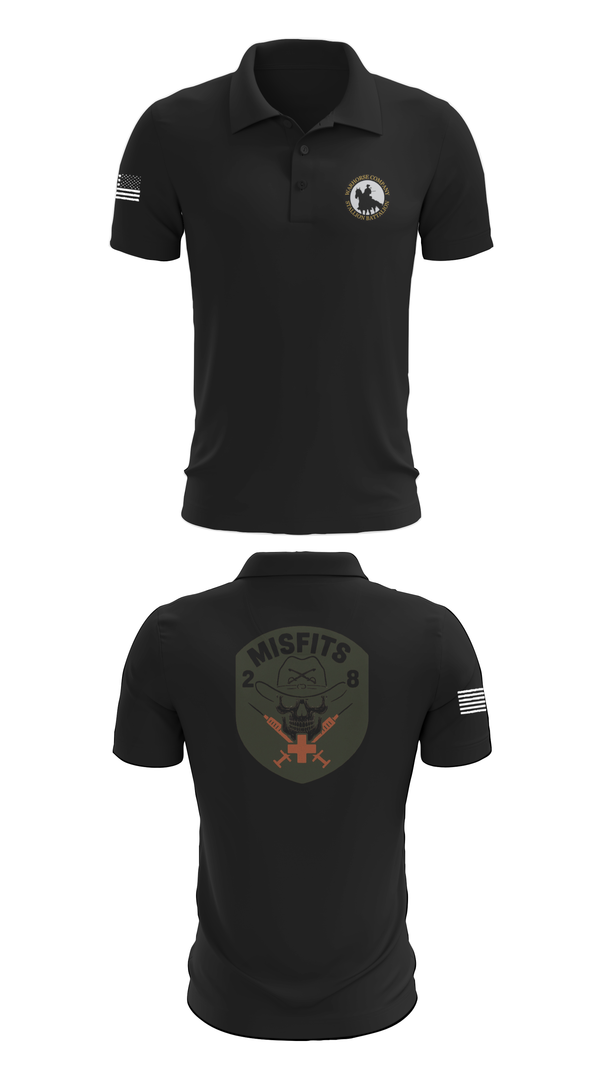 Short Sleeve Performance Polo, 2-8 Cav, HHC, Medic Platoon, , Teamtime, Team time, sublimation, custom sports apparel, team uniforms, spirit wear, spiritwear, sports uniforms, custom shirts, team store, custom team store, fundraiser sports, apparel fundraiser