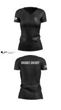 Brooke County Sheriff’s Office 89315803 Women's Short Sleeve V-neck Shirt - 100