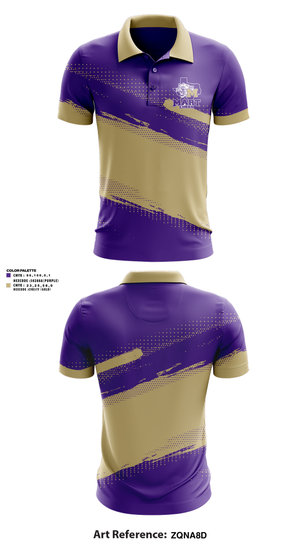 Short Sleeve Performance Polo, Mart High School Cheer, Cheer, Teamtime, Team time, sublimation, custom sports apparel, team uniforms, spirit wear, spiritwear, sports uniforms, custom shirts, team store, custom team store, fundraiser sports, apparel fundraiser