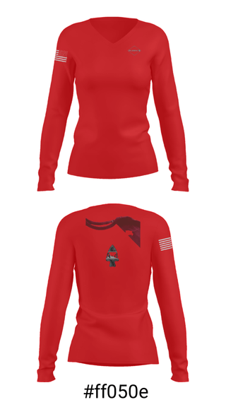 Women's Long Sleeve Vneck Shirt, , Army, Teamtime, Team time, sublimation, custom sports apparel, team uniforms, spirit wear, spiritwear, sports uniforms, custom shirts, team store, custom team store, fundraiser sports, apparel fundraiser