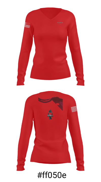 Alpha, 4, Apaches 64574803 Women's Long Sleeve V-neck Shirt - 7