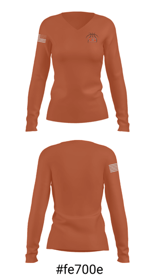 Women's Long Sleeve Vneck Shirt, Glenwood, Men's Basketball, Teamtime, Team time, sublimation, custom sports apparel, team uniforms, spirit wear, spiritwear, sports uniforms, custom shirts, team store, custom team store, fundraiser sports, apparel fundraiser