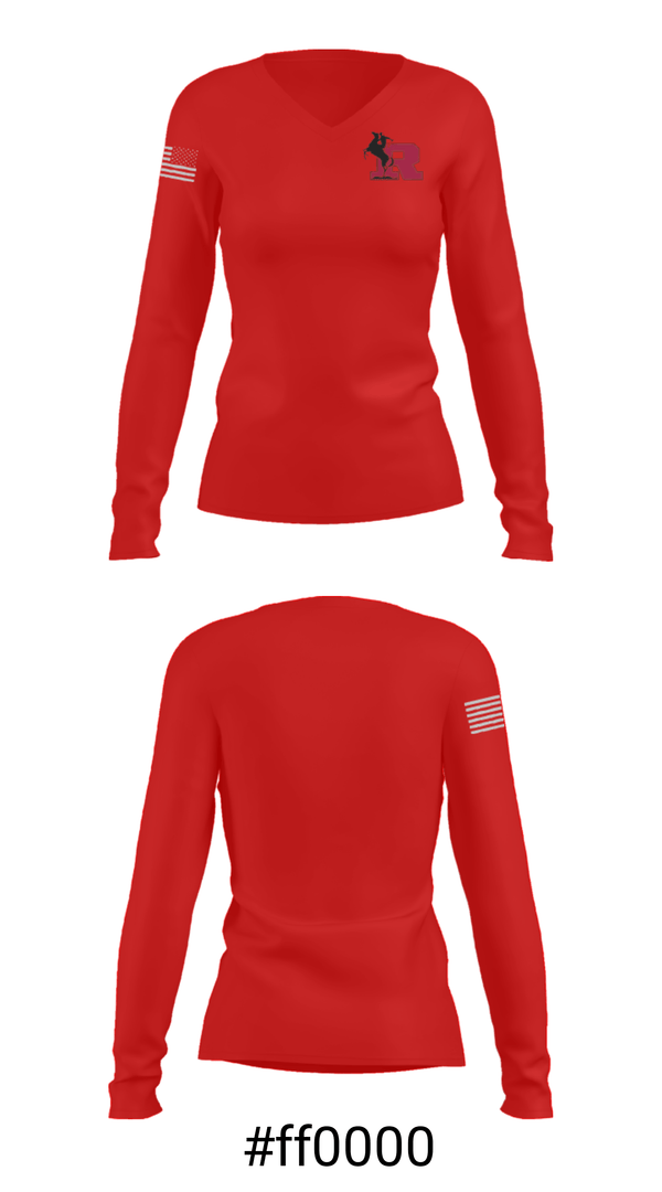 Women's Long Sleeve Vneck Shirt, Theodore Roosevelt High School Basketball, Men's Basketball, Teamtime, Team time, sublimation, custom sports apparel, team uniforms, spirit wear, spiritwear, sports uniforms, custom shirts, team store, custom team store, fundraiser sports, apparel fundraiser