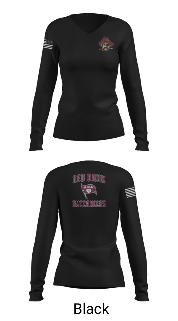 Women's Long Sleeve Vneck Shirt, Red Bank Regional High School Basketball, Women's Basketball, Teamtime, Team time, sublimation, custom sports apparel, team uniforms, spirit wear, spiritwear, sports uniforms, custom shirts, team store, custom team store, fundraiser sports, apparel fundraiser