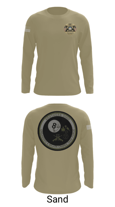 Southern Ohio Organized and Major Crimes Task Force 32942427 Long Sleeve Performance Shirt - 43