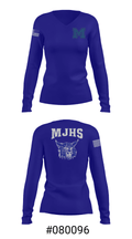 Mattanawcook Junior High School 18128146 Women's Long Sleeve V-neck Shirt - 20