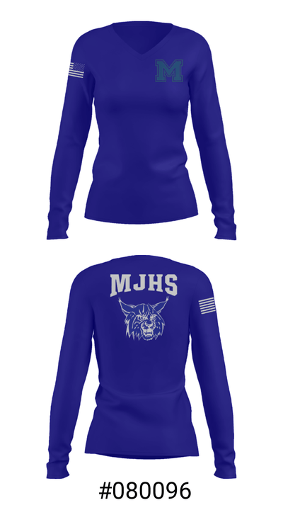 Mattanawcook Junior High School 18128146 Women's Long Sleeve V-neck Shirt - 20