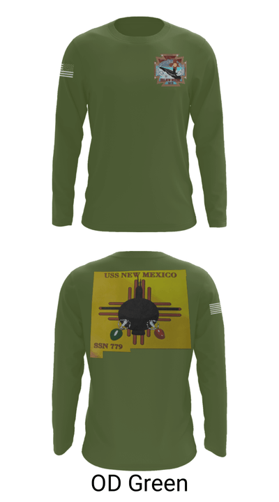 USS New Mexico 56487419 Long Sleeve Performance Shirt - 27