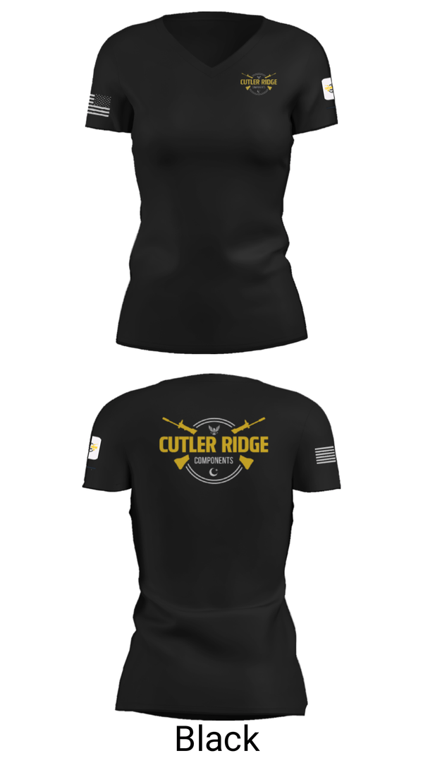 Women's Short Sleeve Vneck Shirt, Cutler Ridge Components, , Teamtime, Team time, sublimation, custom sports apparel, team uniforms, spirit wear, spiritwear, sports uniforms, custom shirts, team store, custom team store, fundraiser sports, apparel fundraiser
