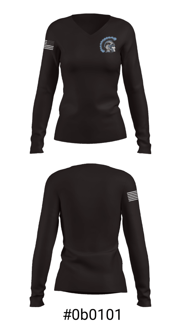 Women's Long Sleeve Vneck Shirt, Greater Johnstown High School, Spirit Store, Teamtime, Team time, sublimation, custom sports apparel, team uniforms, spirit wear, spiritwear, sports uniforms, custom shirts, team store, custom team store, fundraiser sports, apparel fundraiser