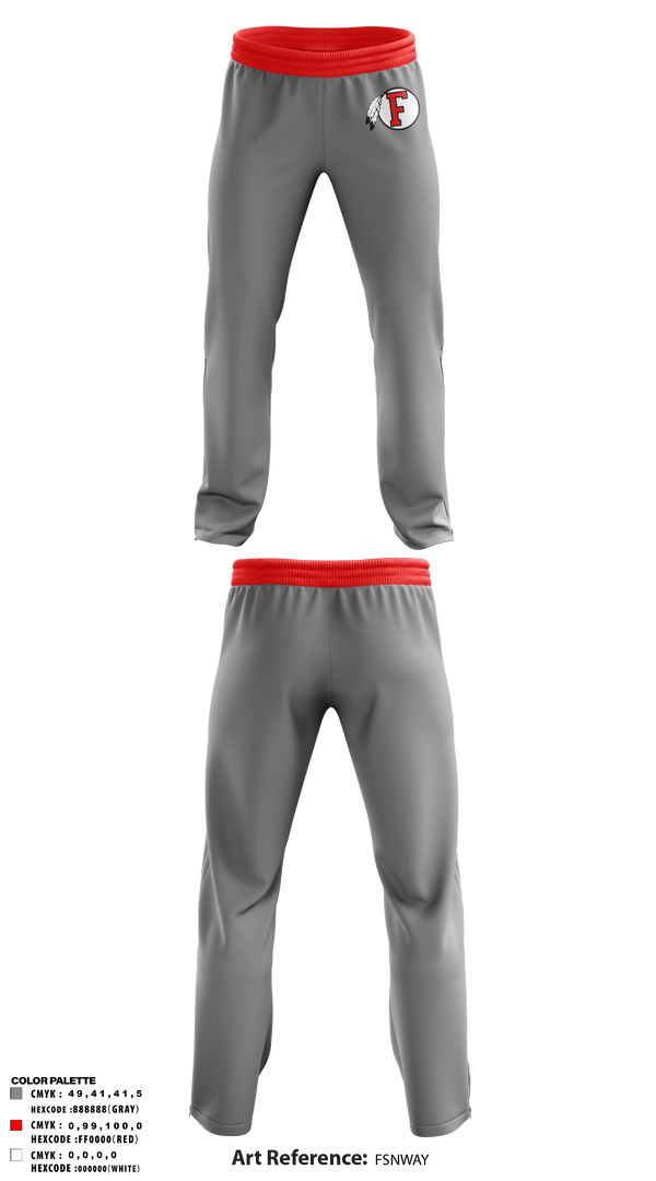 Sweatpants, Fallbrook Pop Warner Football League, Football, Teamtime, Team time, sublimation, custom sports apparel, team uniforms, spirit wear, spiritwear, sports uniforms, custom shirts, team store, custom team store, fundraiser sports, apparel fundraiser