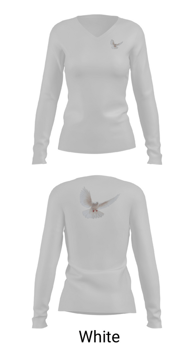 EL SHAMAH CAREEL SHAMAH CARE 44180708 Women's Long Sleeve V-neck Shirt - 6