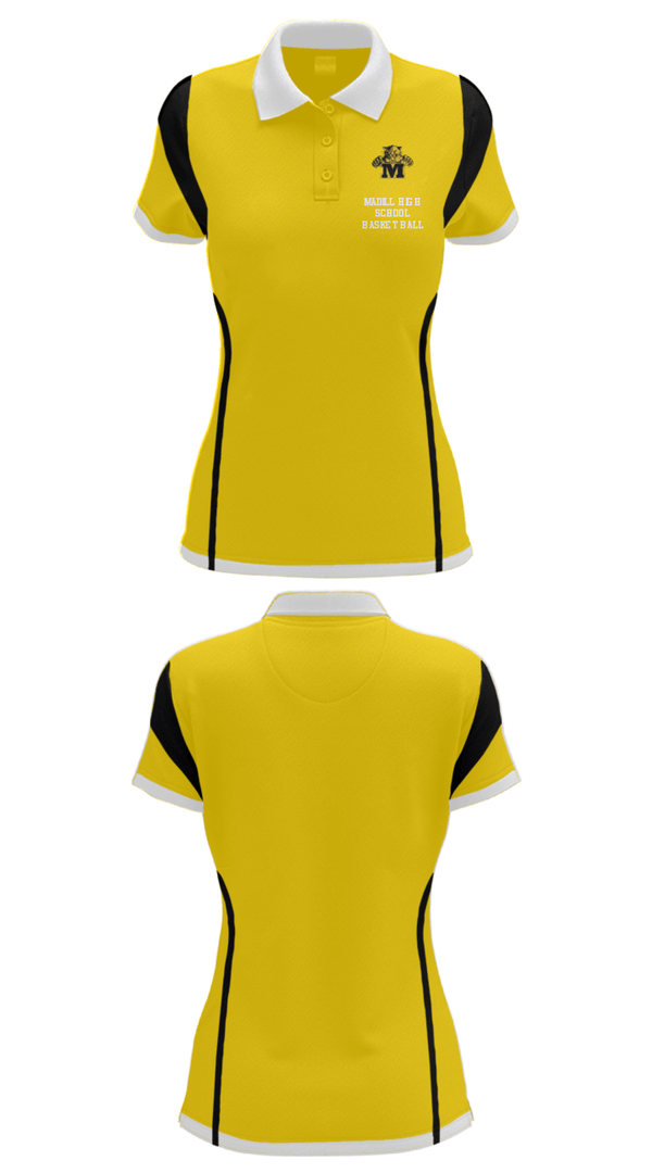 Women's Short Sleeve Performance Polo, Madill High School Basketball, Women's Basketball, Teamtime, Team time, sublimation, custom sports apparel, team uniforms, spirit wear, spiritwear, sports uniforms, custom shirts, team store, custom team store, fundraiser sports, apparel fundraiser