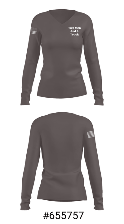 Two Men And A Truck 33024753 Women's Long Sleeve V-neck Shirt - 20