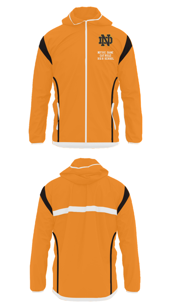 Windbreaker, Notre Dame Catholic High School, Spirit Store, Teamtime, Team time, sublimation, custom sports apparel, team uniforms, spirit wear, spiritwear, sports uniforms, custom shirts, team store, custom team store, fundraiser sports, apparel fundraiser