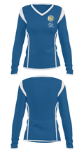 Liberty Christian School Basketball 49855847 Women's Long Sleeve V-neck Shirt - 28