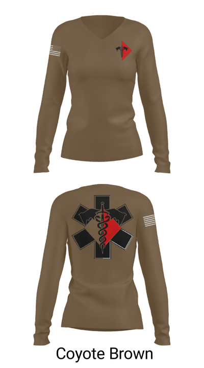307th Medics 69478986 Women's Long Sleeve V-neck Shirt - 15