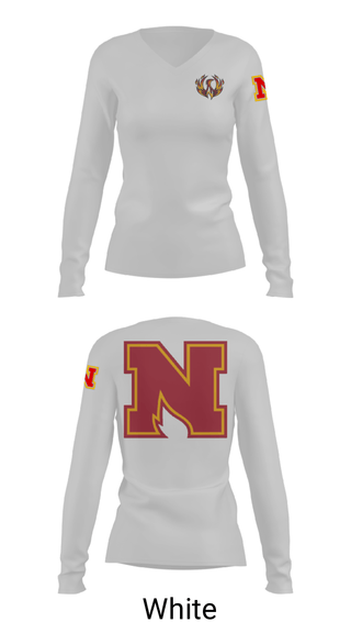Women's Long Sleeve Vneck Shirt, Northgate Senior High School Basketball, Men's Basketball, Teamtime, Team time, sublimation, custom sports apparel, team uniforms, spirit wear, spiritwear, sports uniforms, custom shirts, team store, custom team store, fundraiser sports, apparel fundraiser
