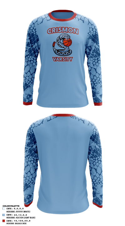 Crismon Rattlers 55873253 Long Sleeve Performance Shirt 17