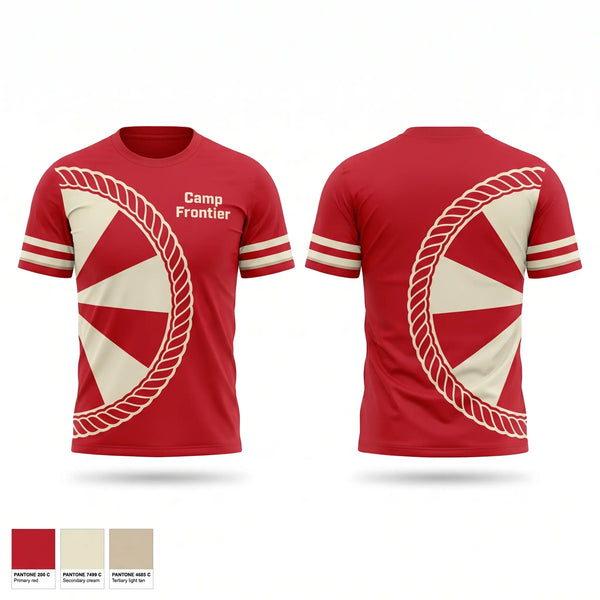 Short Sleeve Performance Shirt, Camp Frontier, Swimming, Teamtime, Team time, sublimation, custom sports apparel, team uniforms, spirit wear, spiritwear, sports uniforms, custom shirts, team store, custom team store, fundraiser sports, apparel fundraiser
