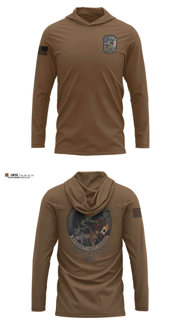 Long Sleeve Hooded Sun Shirt, 8th SFS, Air Force, Teamtime, Team time, sublimation, custom sports apparel, team uniforms, spirit wear, spiritwear, sports uniforms, custom shirts, team store, custom team store, fundraiser sports, apparel fundraiser