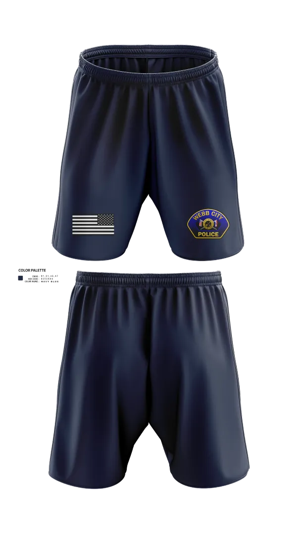 Athletic Shorts With Pockets, Webb City Police Department, Police, Teamtime, Team time, sublimation, custom sports apparel, team uniforms, spirit wear, spiritwear, sports uniforms, custom shirts, team store, custom team store, fundraiser sports, apparel fundraiser