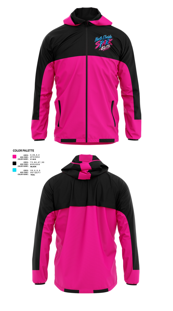 Windbreaker, North Florida Spark, Softball, Teamtime, Team time, sublimation, custom sports apparel, team uniforms, spirit wear, spiritwear, sports uniforms, custom shirts, team store, custom team store, fundraiser sports, apparel fundraiser