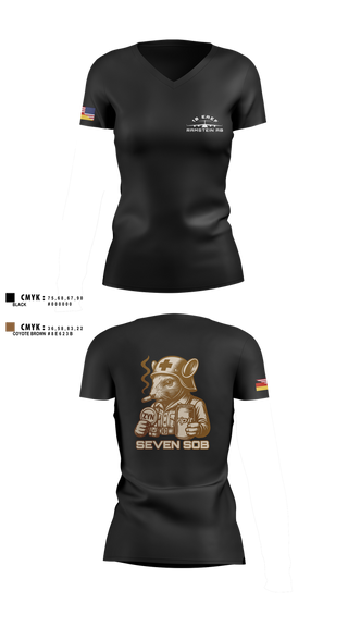Womens Short Sleeve Vneck Shirt, 10 EAEF Bronze Crew, , Teamtime, Team time, sublimation, custom sports apparel, team uniforms, spirit wear, spiritwear, sports uniforms, custom shirts, team store, custom team store, fundraiser sports, apparel fundraiser