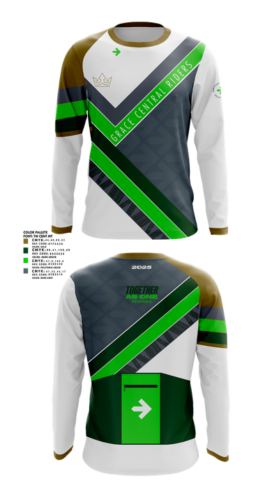Grace Central Riders Pelotonia 6119649 Long Sleeve Performance Shirt 2