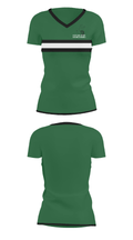 Highland High School Bowling 44763989 Women's Short Sleeve V-neck Shirt - 30