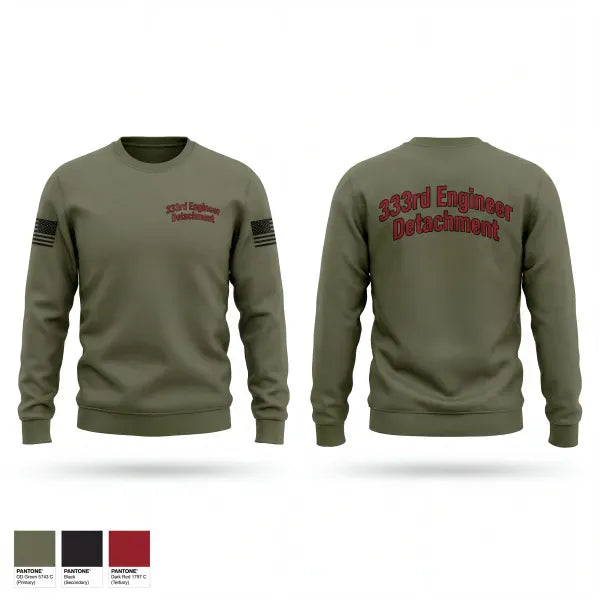 Crew Neck Sweatshirt, 333rd Engineer Detachment, Army, Teamtime, Team time, sublimation, custom sports apparel, team uniforms, spirit wear, spiritwear, sports uniforms, custom shirts, team store, custom team store, fundraiser sports, apparel fundraiser