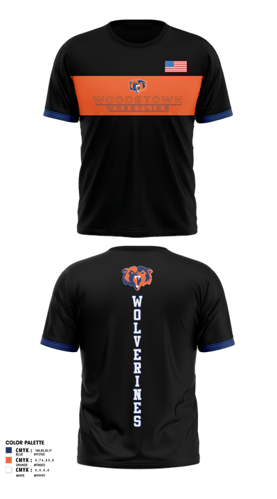 Woodstown Wrestling 19595478 Short Sleeve Rash Guard Shirt - 1
